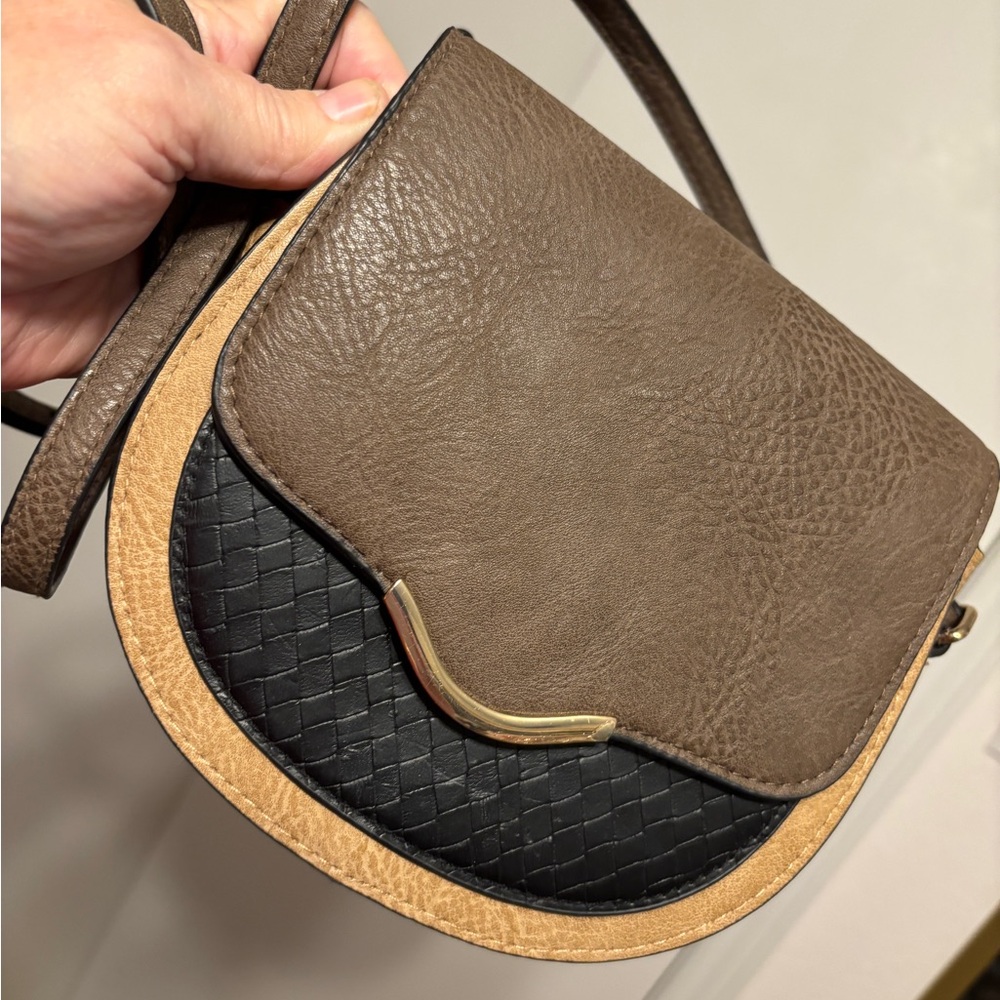 Cato Brown and Black Crossbody Bag